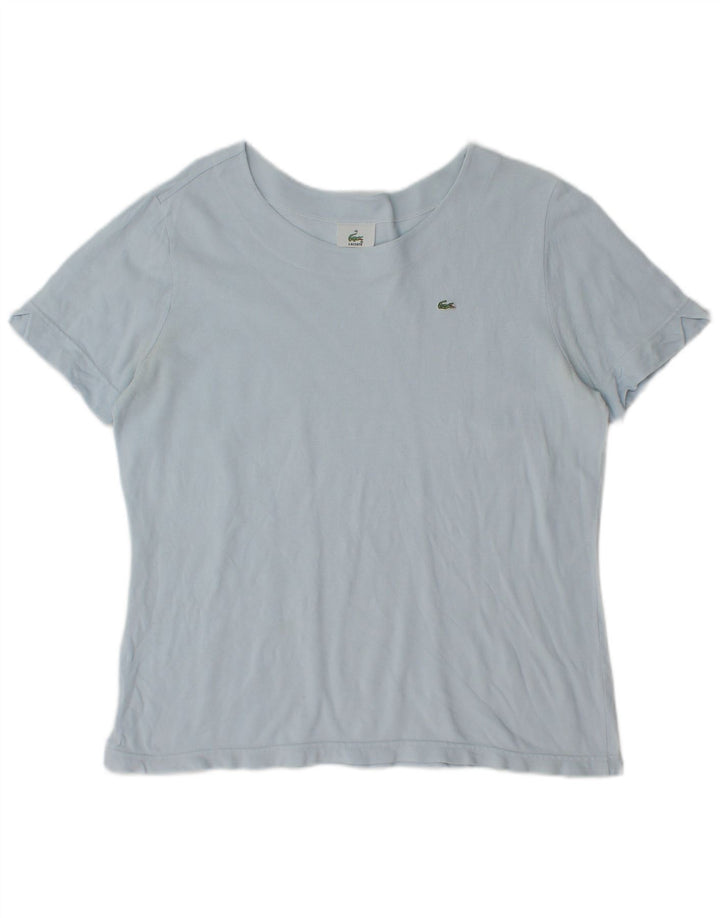 Lacoste T-Shirt Femme Top Taille 48 XL Bleu Coton