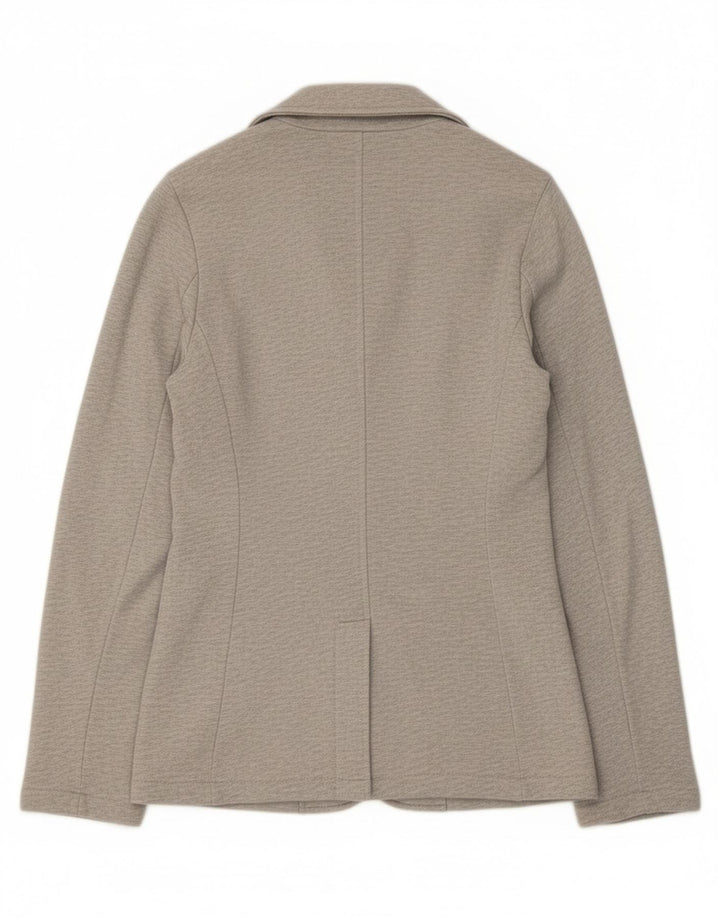 Sun68 Veste blazer à 2 boutons pour femme UK 14 Gris moyen en coton