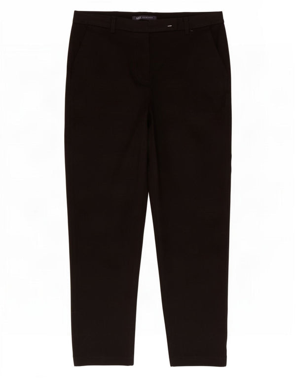 Marks & Spencer Pantalon droit décontracté pour femme UK 12 Medium W30 L26 Noir