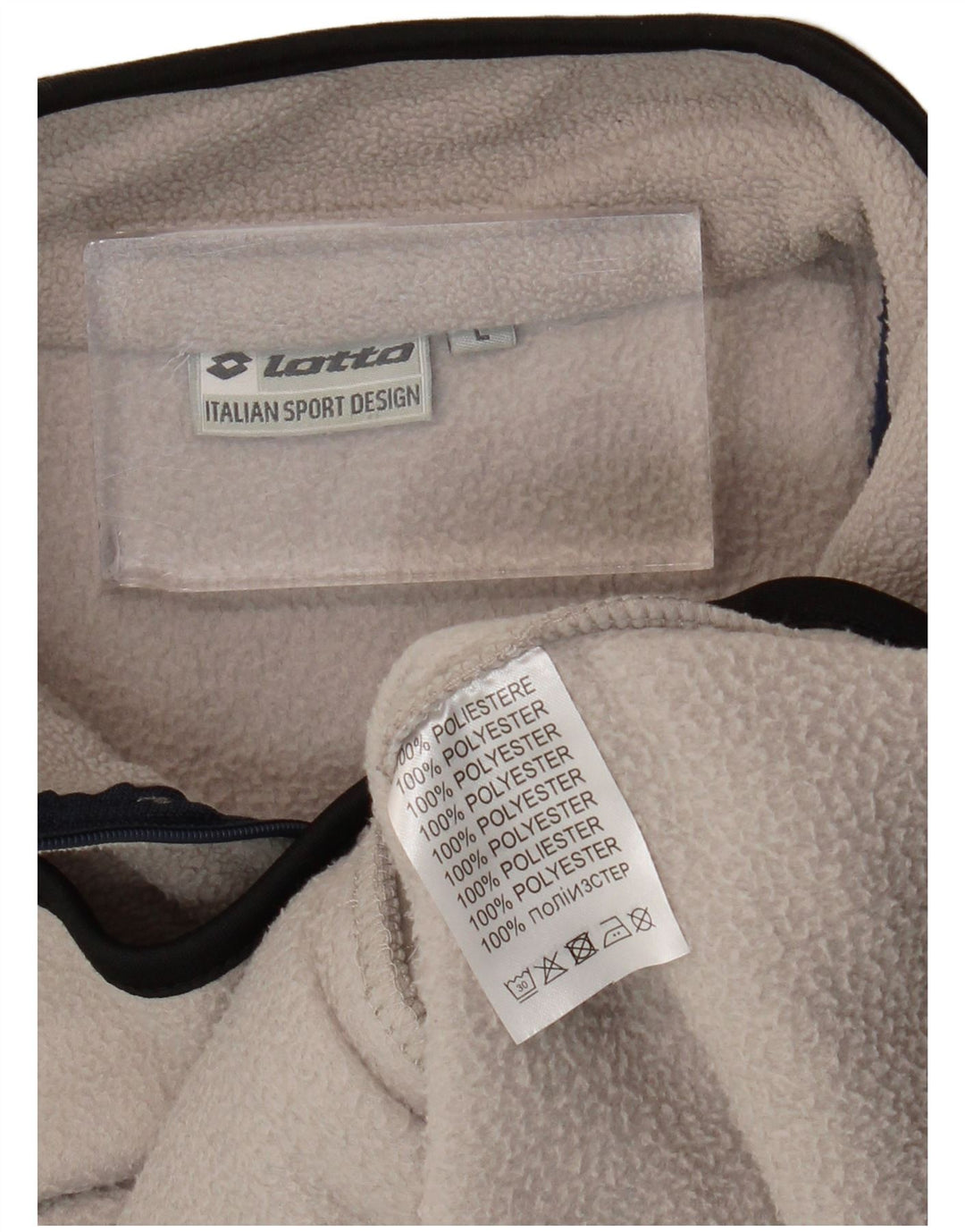 Lotto Pull polaire à col zippé pour homme Large Gris Colorblock Polyester