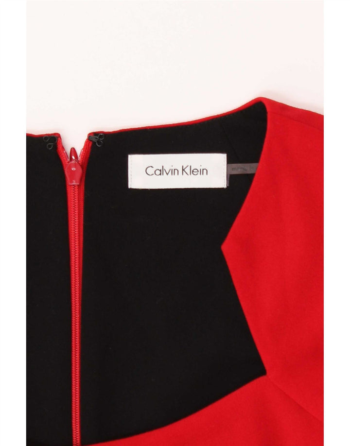 Calvin Klein Jeans Robe fourreau pour femme UK 8 Petit Rouge Polyester