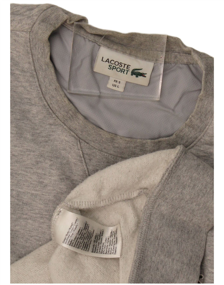 Lacoste Mens Sweatshirt Jumper Taille 5 Grand Coton Gris