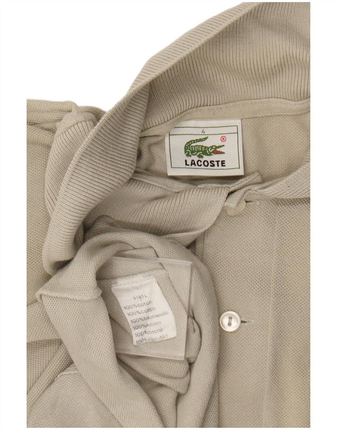 Lacoste Polo Homme Taille 4 Coton Vert Moyen