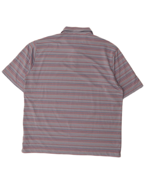 Polo Nike Homme UK 45/47 XL Bleu Rayé Polyester