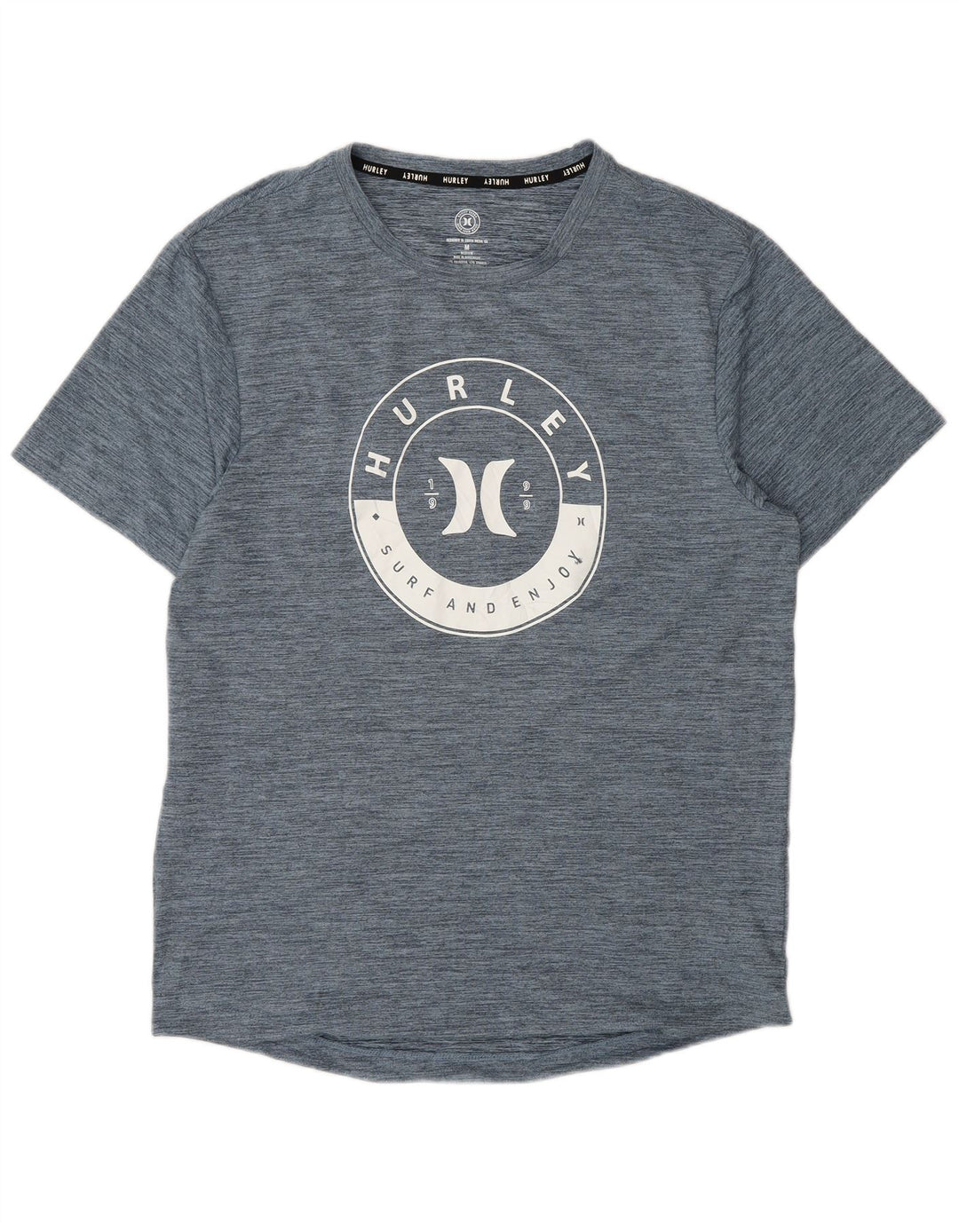 Hurley T-Shirt Graphique Homme Bleu Marine Moucheté Polyester