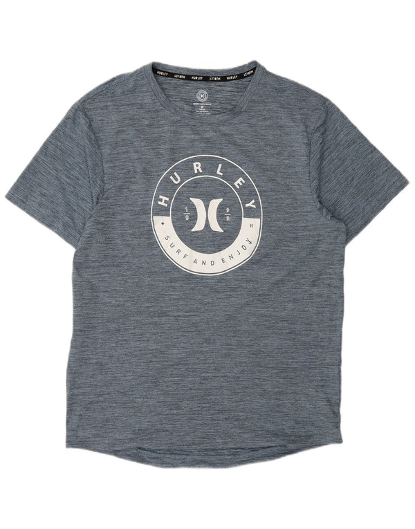 Hurley T-Shirt Graphique Homme Bleu Marine Moucheté Polyester