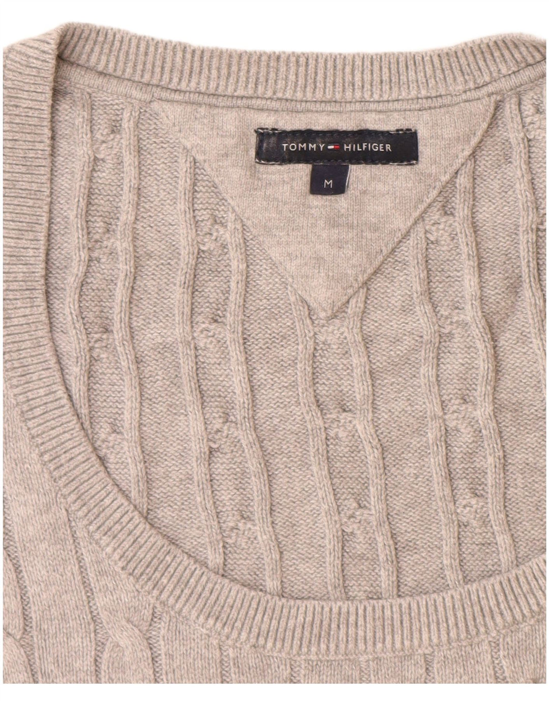 Tommy Hilfiger Pull col bateau pour femme UK 12 Gris moyen