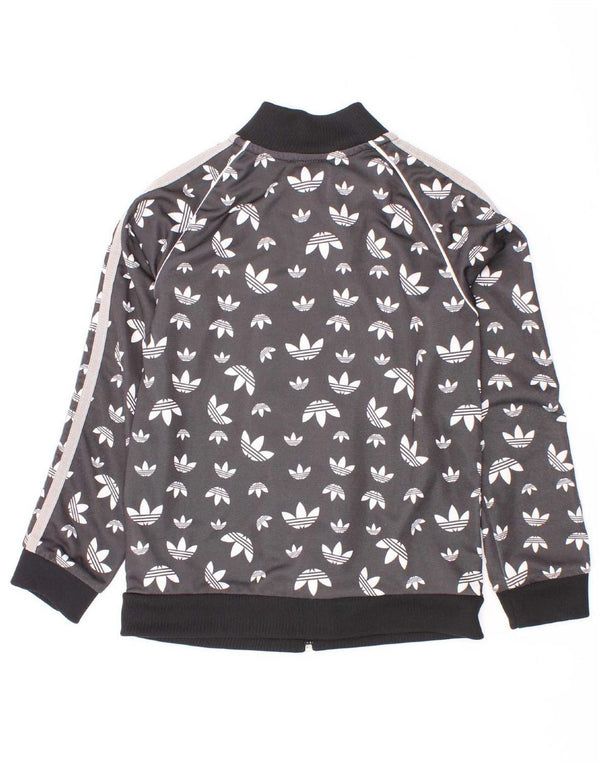 Adidas Veste de Survêtement Graphique Fille 7-8 Ans Gris Colorblock
