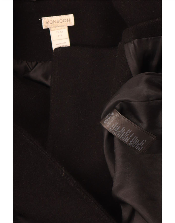 Monsoon Caban à capuche garçon 11-12 ans Noir Polyester