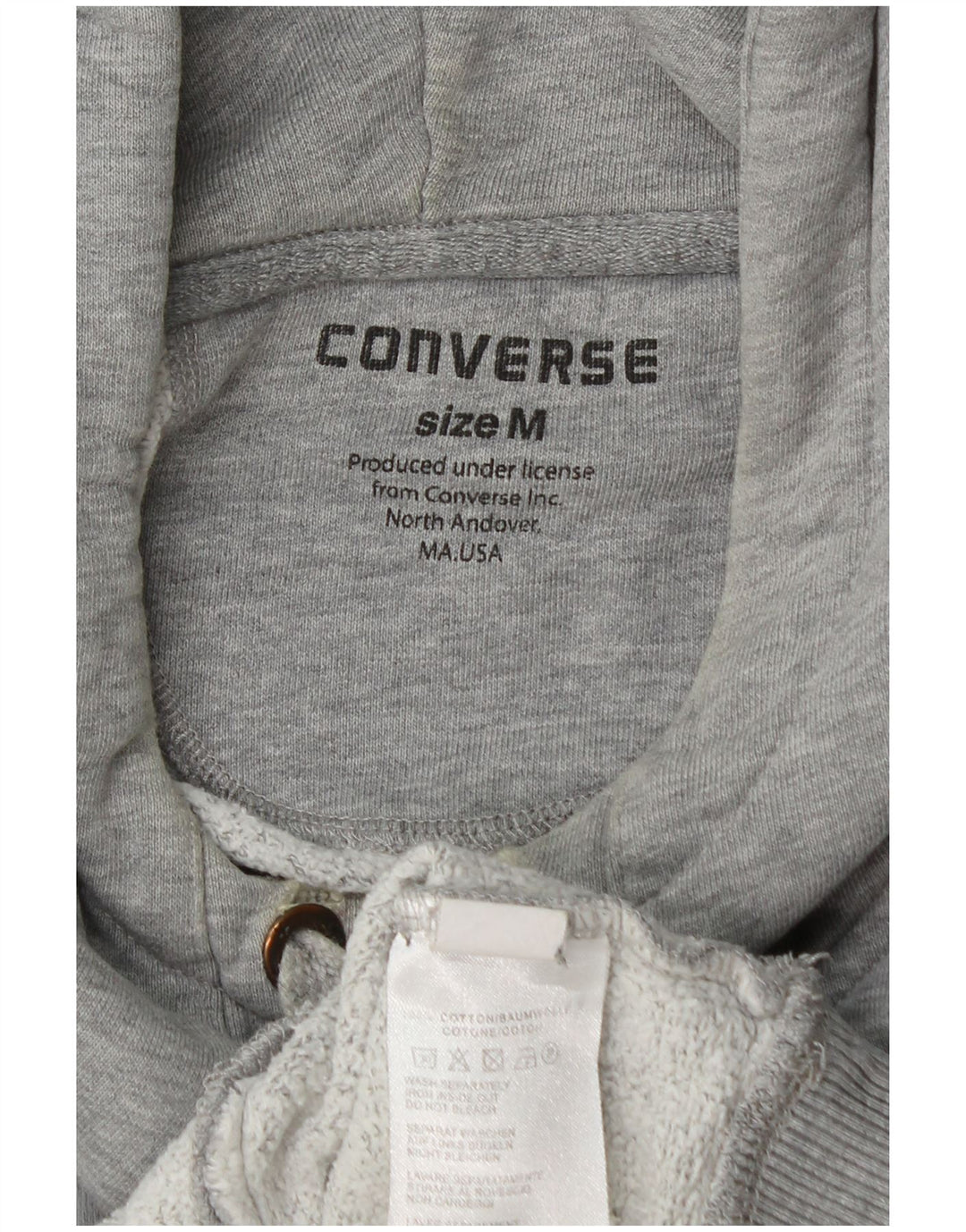 Converse Pull à Capuche Graphique Homme Gris Moyen Moucheté Coton