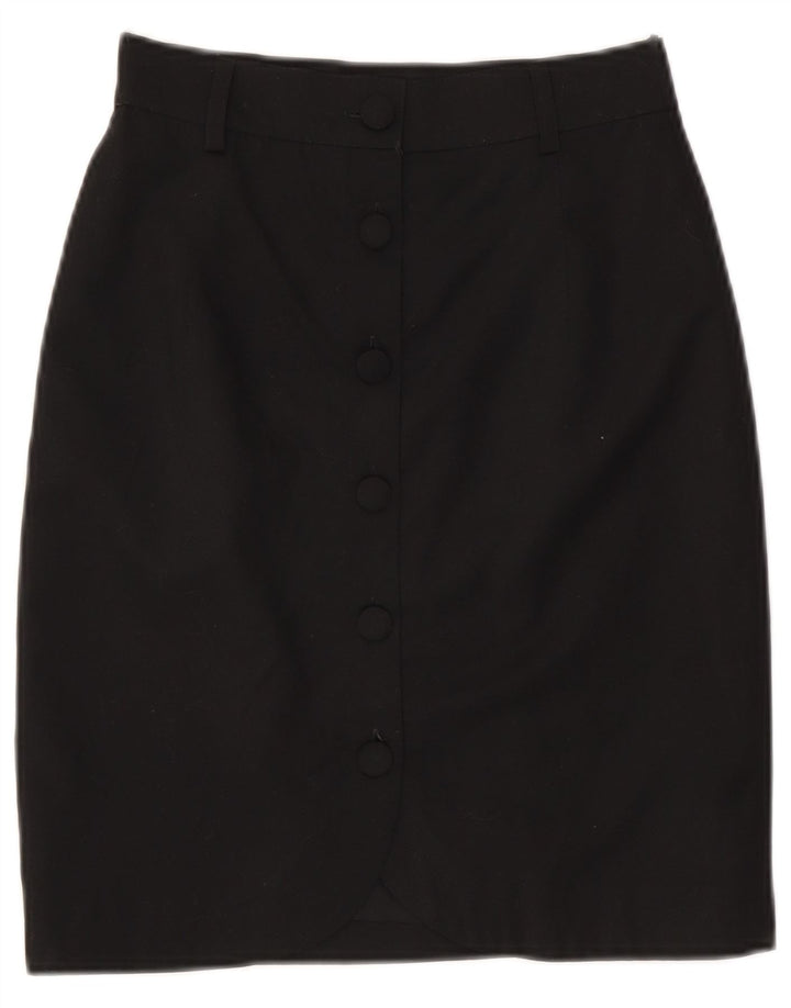 jupe crayon vintage femme petite W26 polyester noir