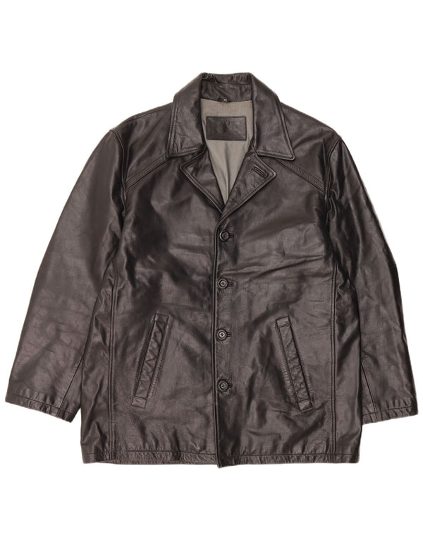 Veste en cuir homme vintage UK 42 XL Cuir noir