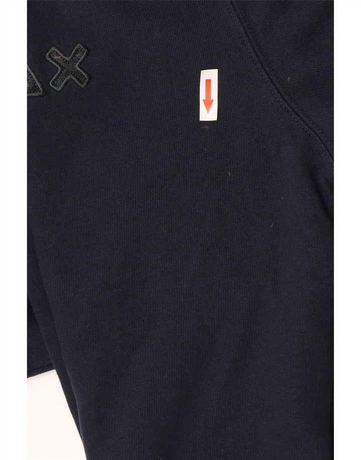 Sun68 Sweat-shirt pour homme en coton à carreaux bleu marine Taille L