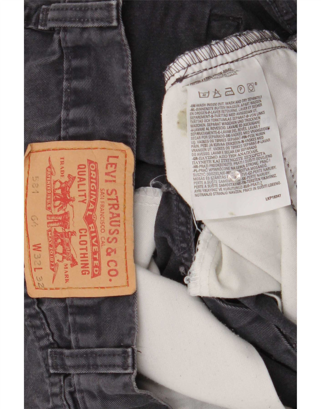Levi's Jean Droit 581 Homme W32 L32 Gris Coton