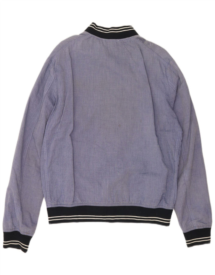 Zara Veste Bomber Homme UK 38 Bleu Moyen