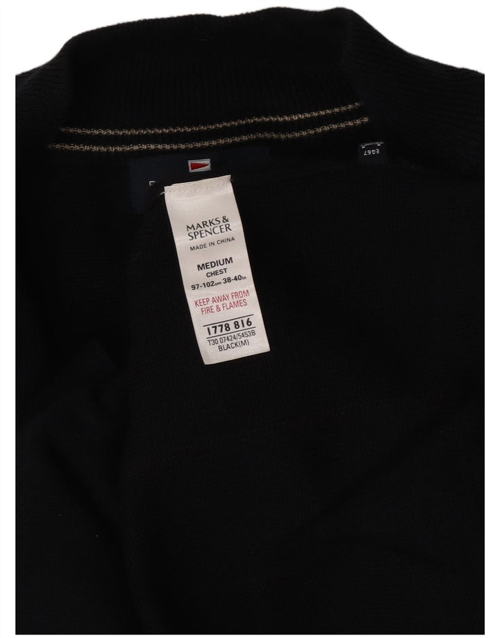 Marks & Spencer Pull Cardigan Blue Harbor Homme Bleu Marine Moyen Coton