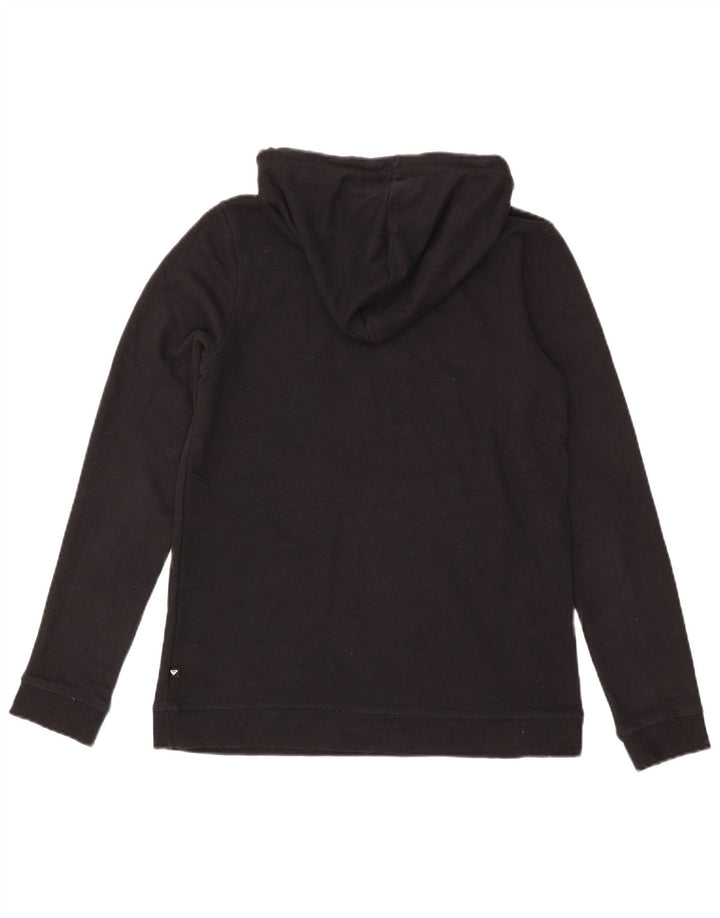 Roxy Pull à capuche graphique pour femme UK 14 Coton noir moyen