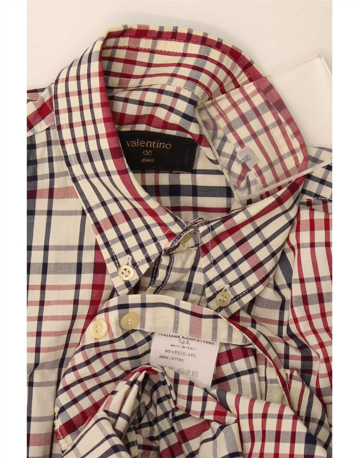 Chemise homme Valentino taille 39 coton à carreaux multicolore moyen