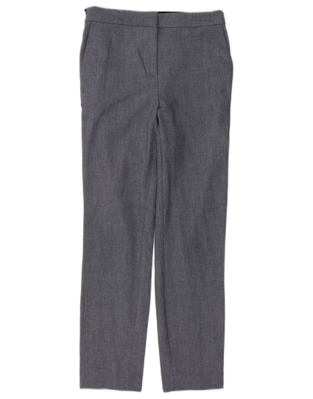 Zara Pantalon Chino Slim Femme Petit W26 L27 Gris Rayé Polyester