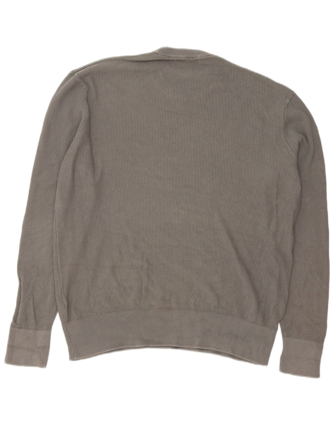 Zara Pull Col Rond Homme Gris Moyen Coton