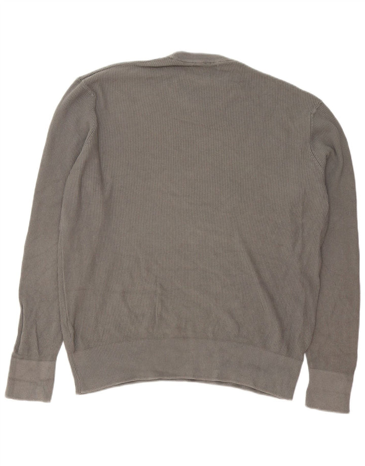 Zara Pull Col Rond Homme Gris Moyen Coton
