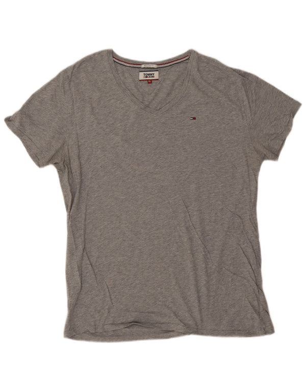 Tommy Hilfiger T-shirt coupe classique pour homme XL Gris Coton