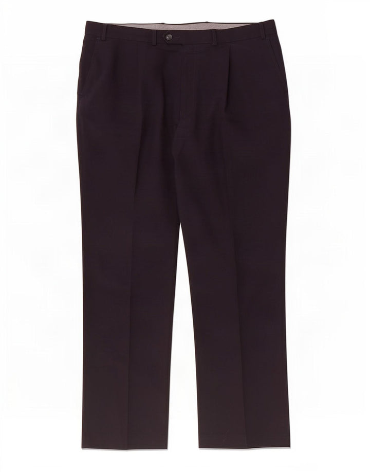 Marks & Spencer Pantalon de costume pour homme W40 L33 Bleu marine Polyester