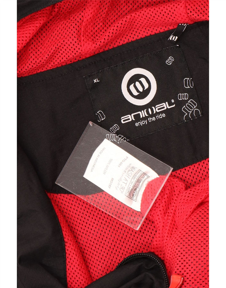 ANIMAL Veste de pluie à capuche pour homme UK 42 XL Nylon noir