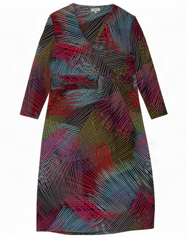 CC Robe fourreau à motif abstrait pour femme UK 44 Medium Multicolore