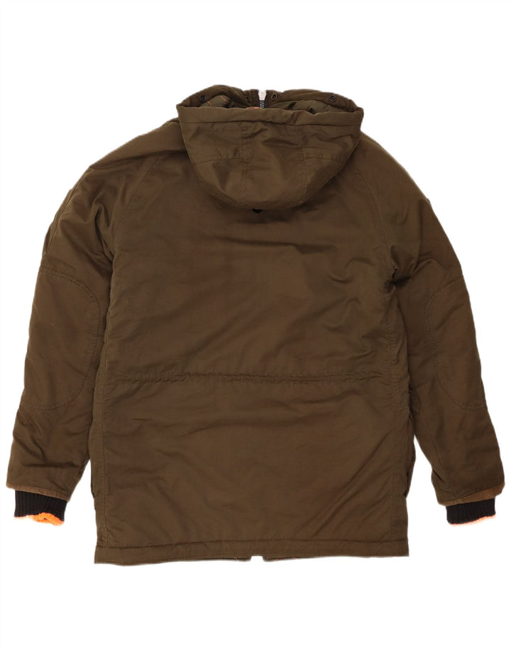 SUPERDRY Parka à capuche pour homme UK 38 Kaki moyen Polyester