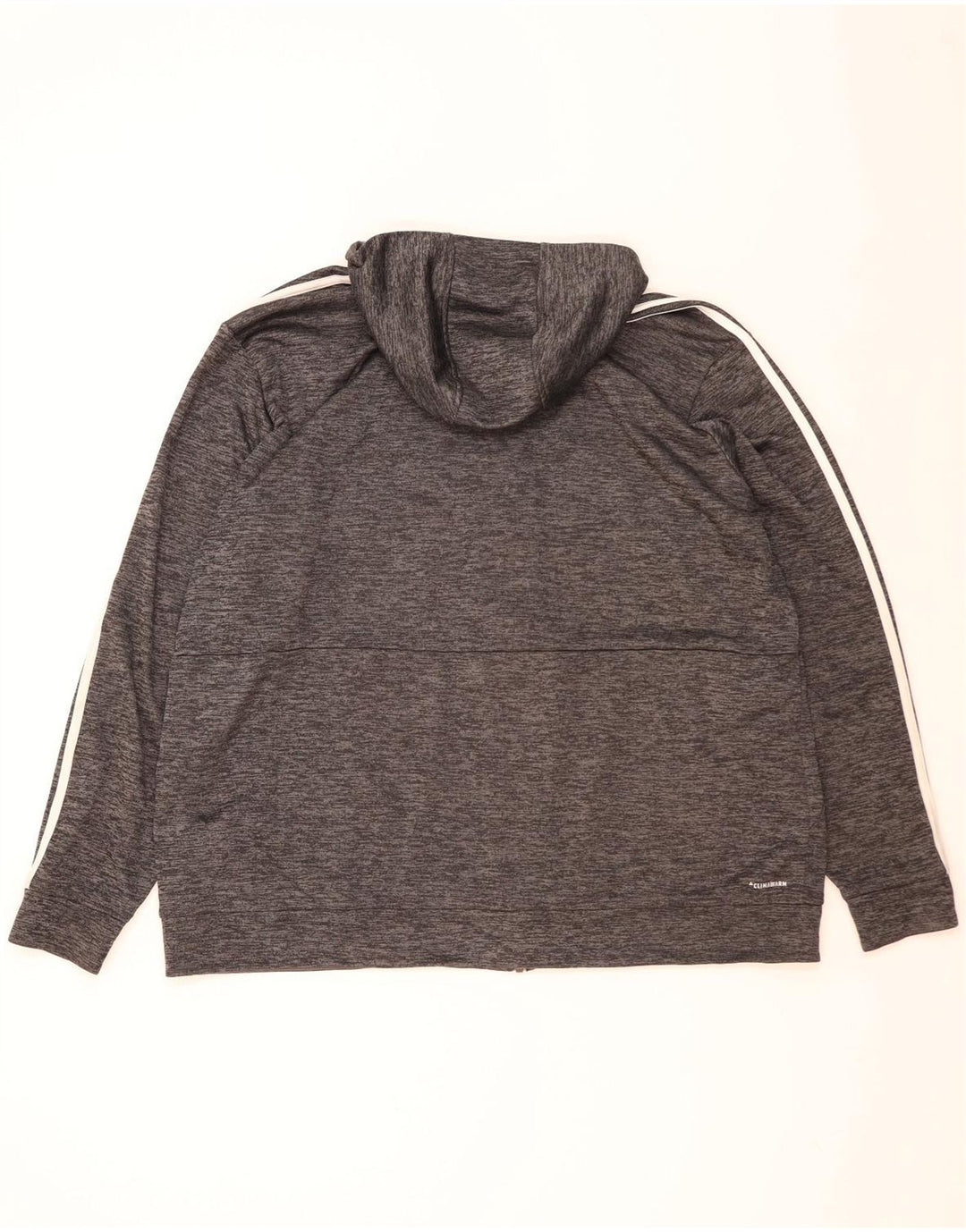 ADIDAS Pull à capuche zippé Climalite pour homme 2XL Gris chiné Polyester