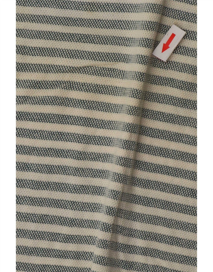 Zara Homme T-Shirt Top Large Gris Rayé Coton