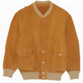 vintage Mens Suede Bomber Jacket UK 38 Brun Moyen