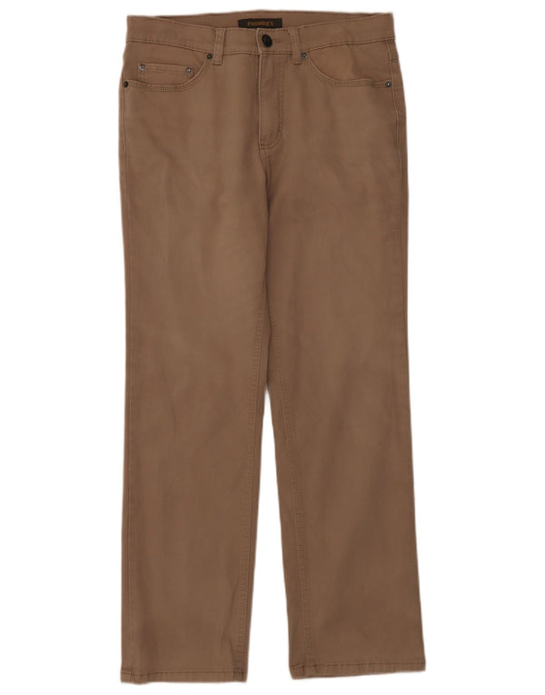 Paddock's Pantalon décontracté droit pour homme W34 L30 Marron Coton