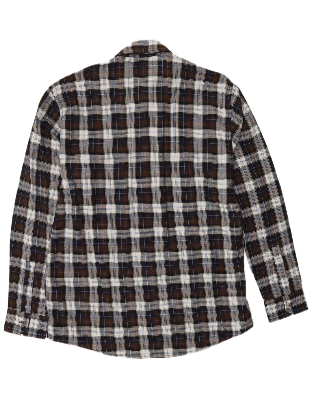 EUROPEAN PROJECT Chemise en flanelle pour homme en coton à carreaux marron