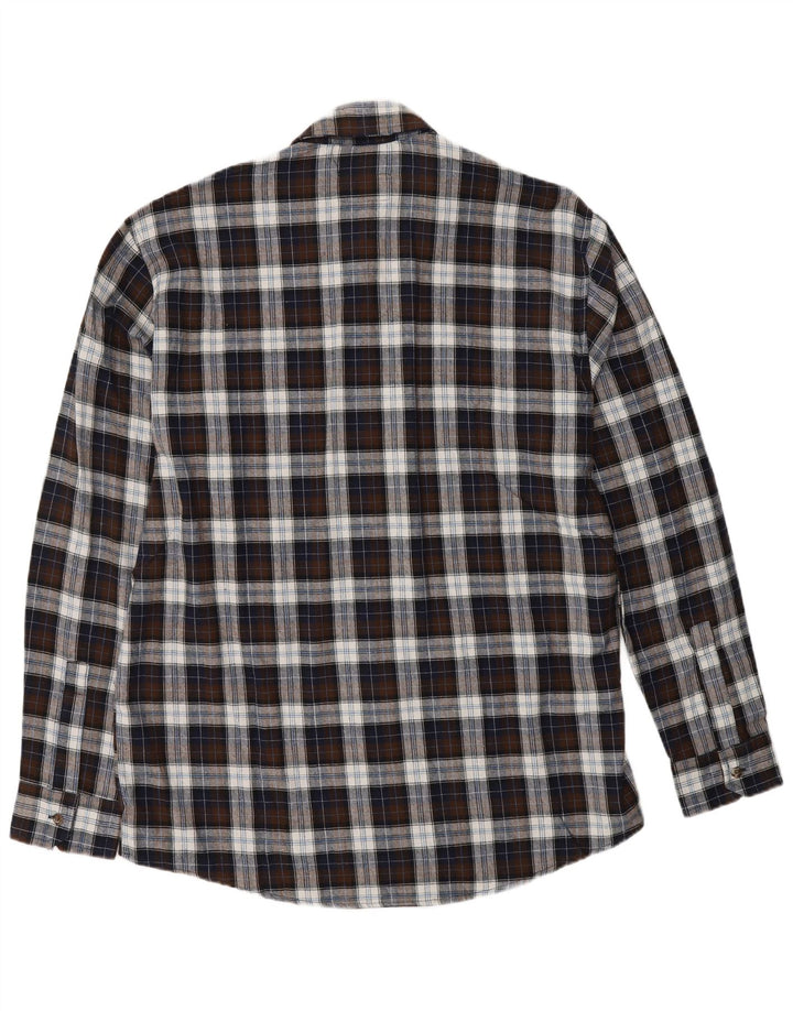 EUROPEAN PROJECT Chemise en flanelle pour homme en coton à carreaux marron