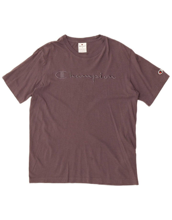 Champion T-Shirt Graphique Homme Petit Gris Coton
