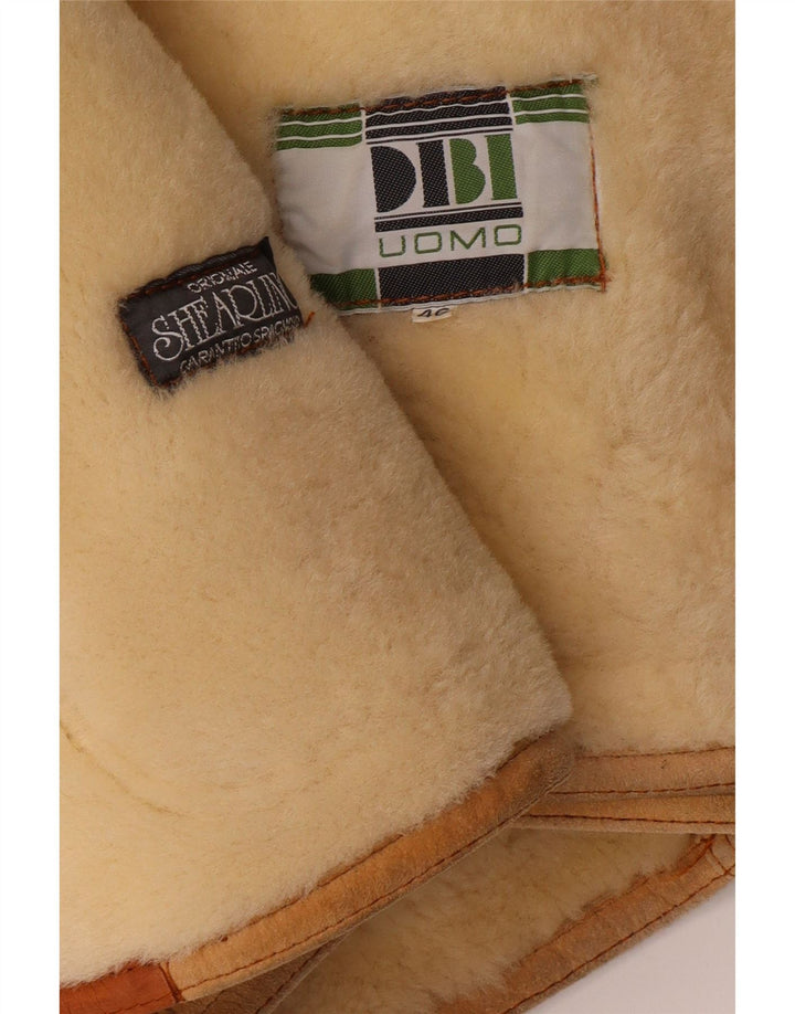 DIBI Veste en Shearling Homme Uomo IT 46 Petit Beige Shearling Classique