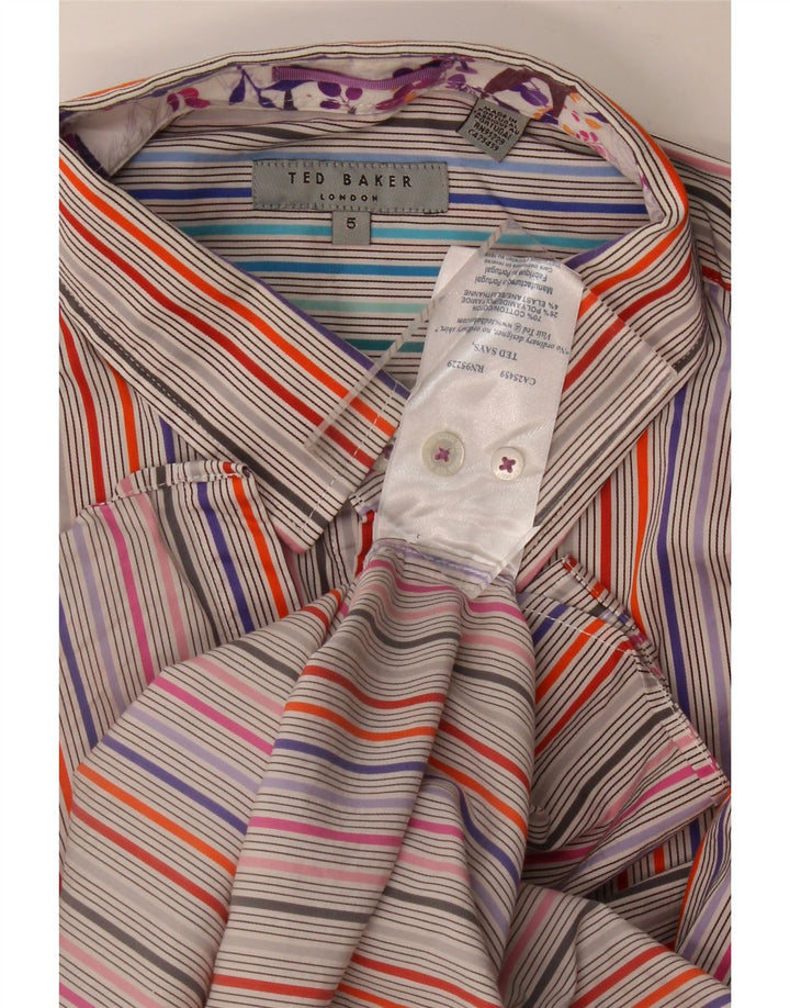 Ted Baker Chemise Homme Taille 5 XL Coton Rayé Multicolore