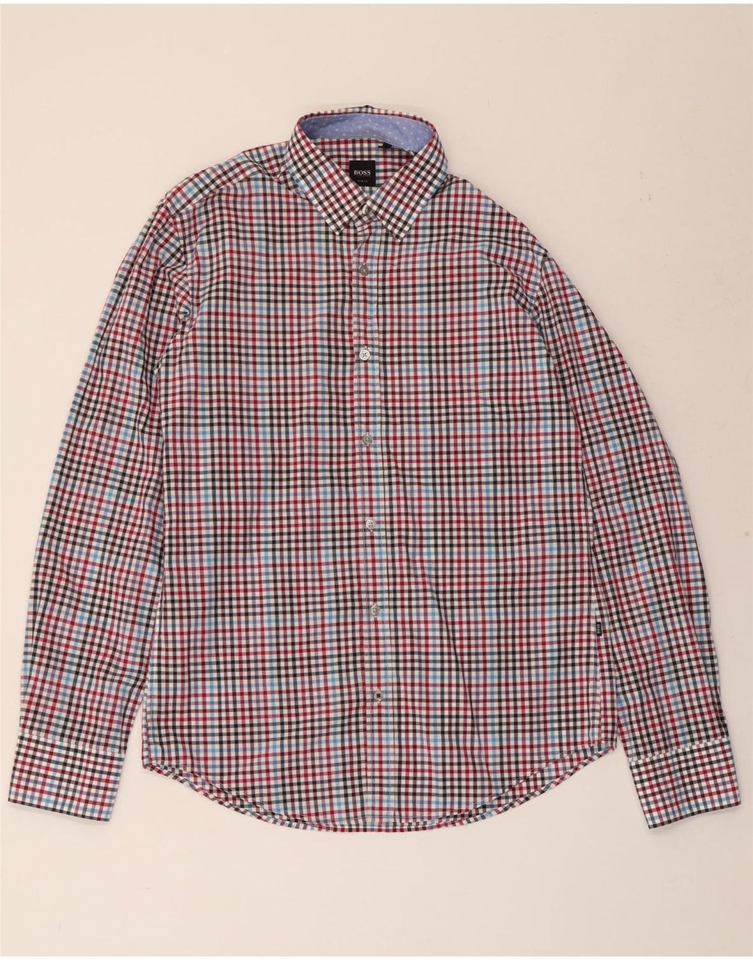 HUGO BOSS Chemise Slim Fit en coton vichy multicolore moyen