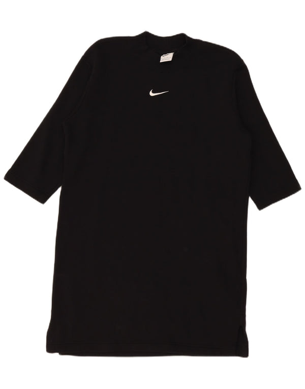 Nike Robe t-shirt surdimensionnée à manches 3/4 pour femme UK 6 XS Noir Coton
