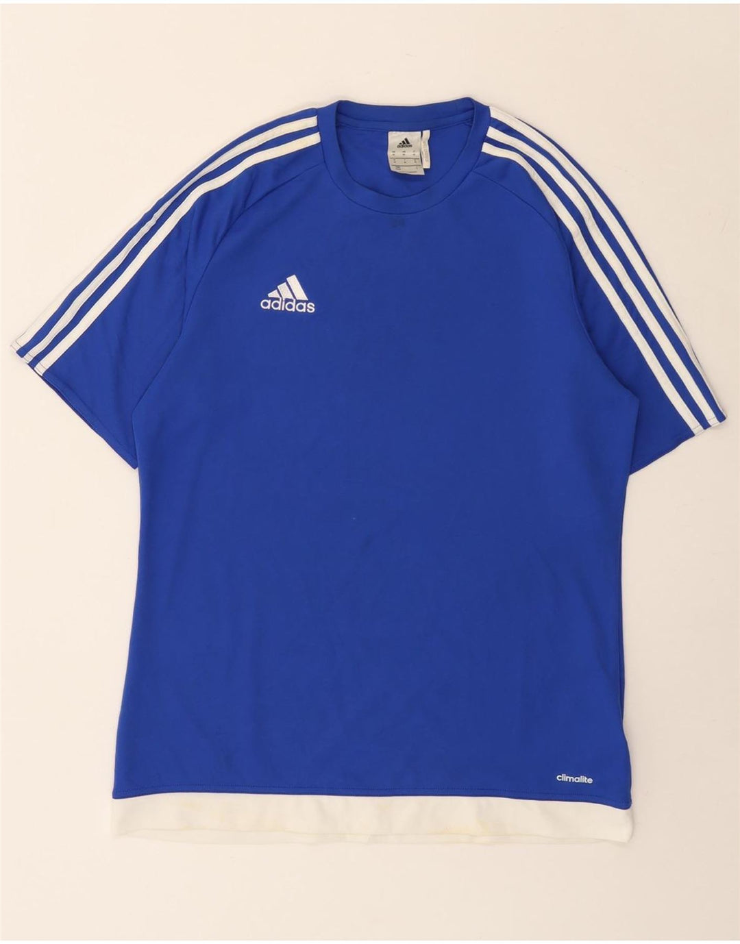 Adidas Homme Climalite T-Shirt Haut Bleu Moyen Colorblock Polyester