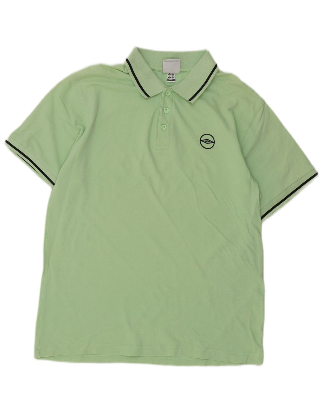 Umbro Polo Homme Vert Moyen Rayé Coton
