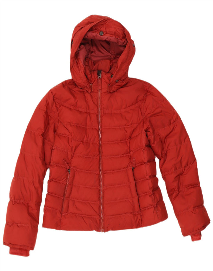 Timberland Veste matelassée à capuche pour femme UK 12 Rouge moyen Polyester
