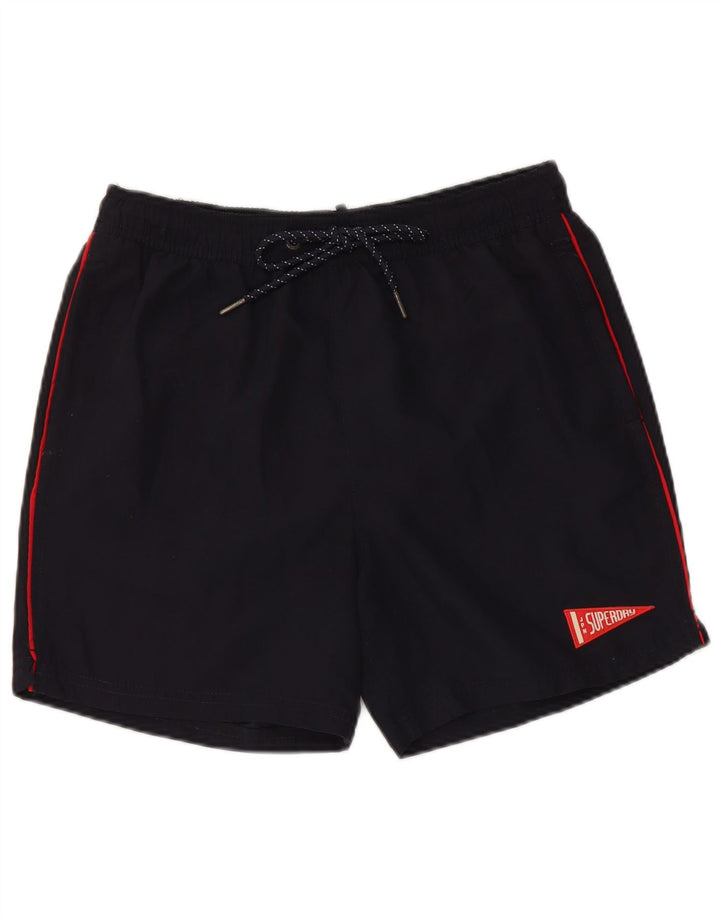 Superdry Short de Sport Homme Bleu Marine Moyen Polyester