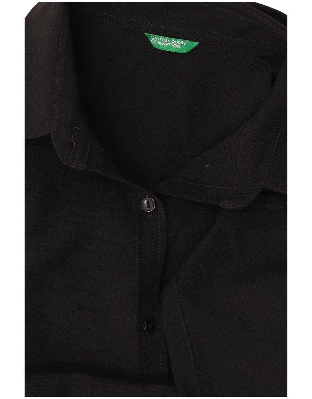 Benetton Chemise Femme UK 14 Large Noir