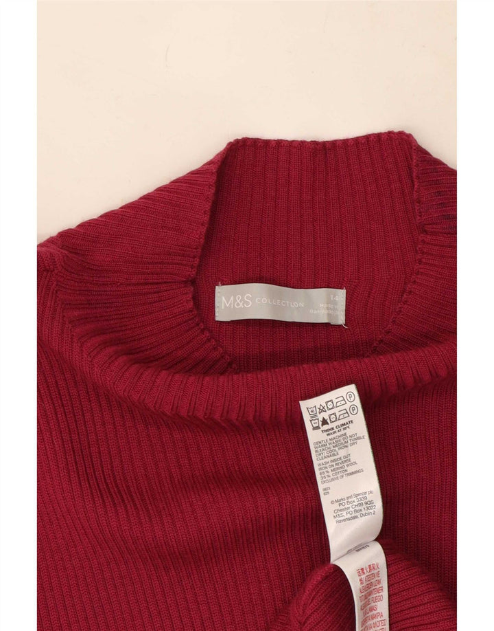 Marks & Spencer Pull col roulé pour femme UK 14 Rose moyen