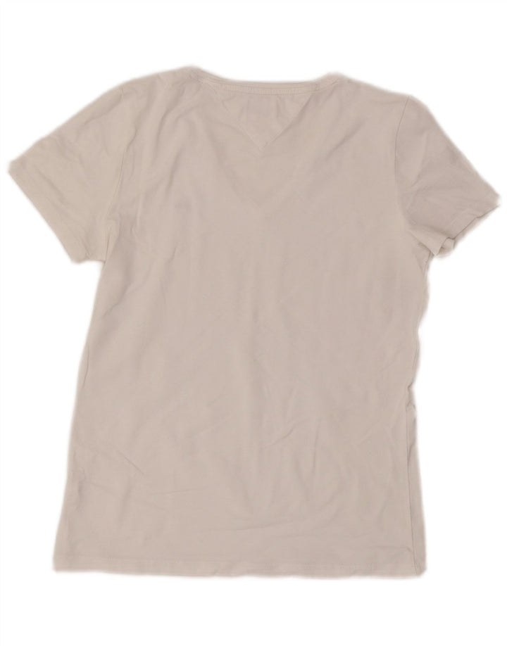 Tommy Hilfiger T-shirt pour femme UK 12 Medium Blanc