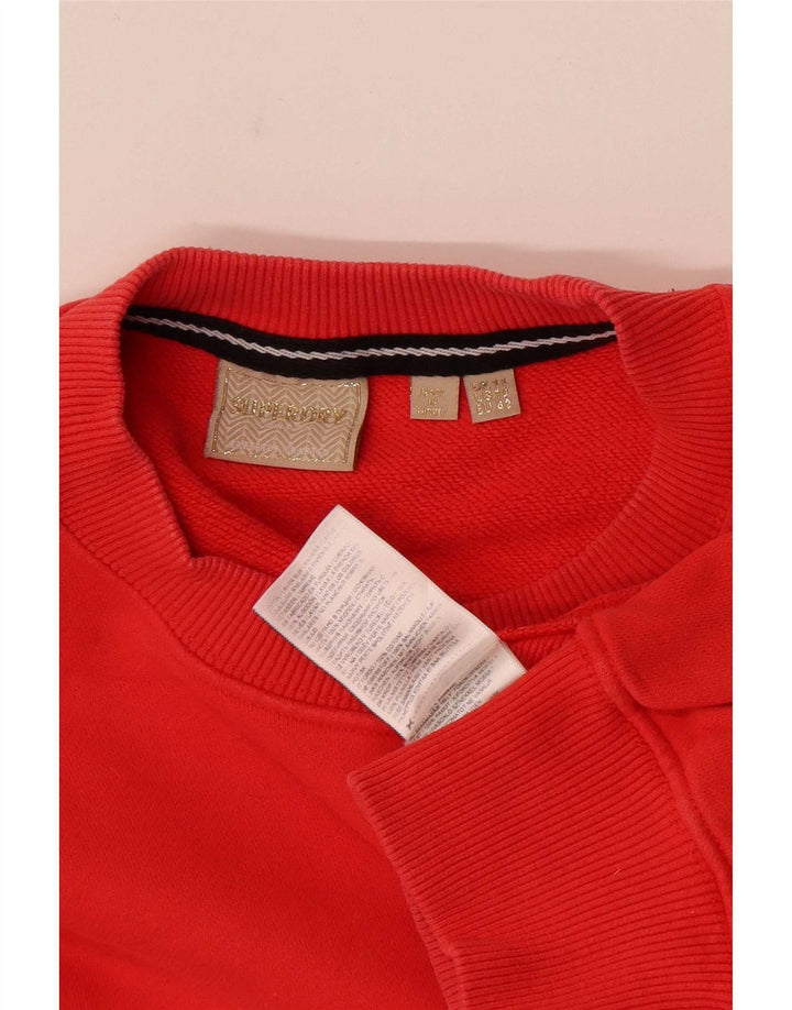 Superdry Pull-over surdimensionné pour femme UK 14 Large Rouge Coton