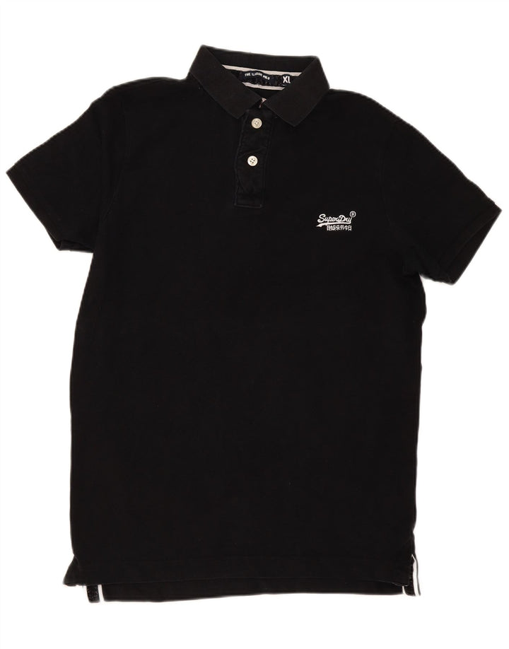 Superdry Polo Homme XL Noir Coton